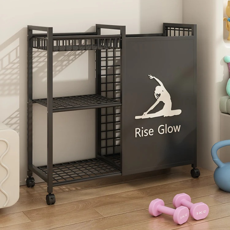 Home Gym Yoga Studio - Carro de ejercicios móvil con ruedas: