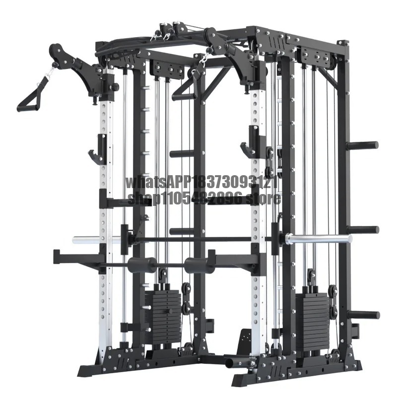 Home Gym Rack With Cables - Rack de Sentadillas Comercial Multifuncional con