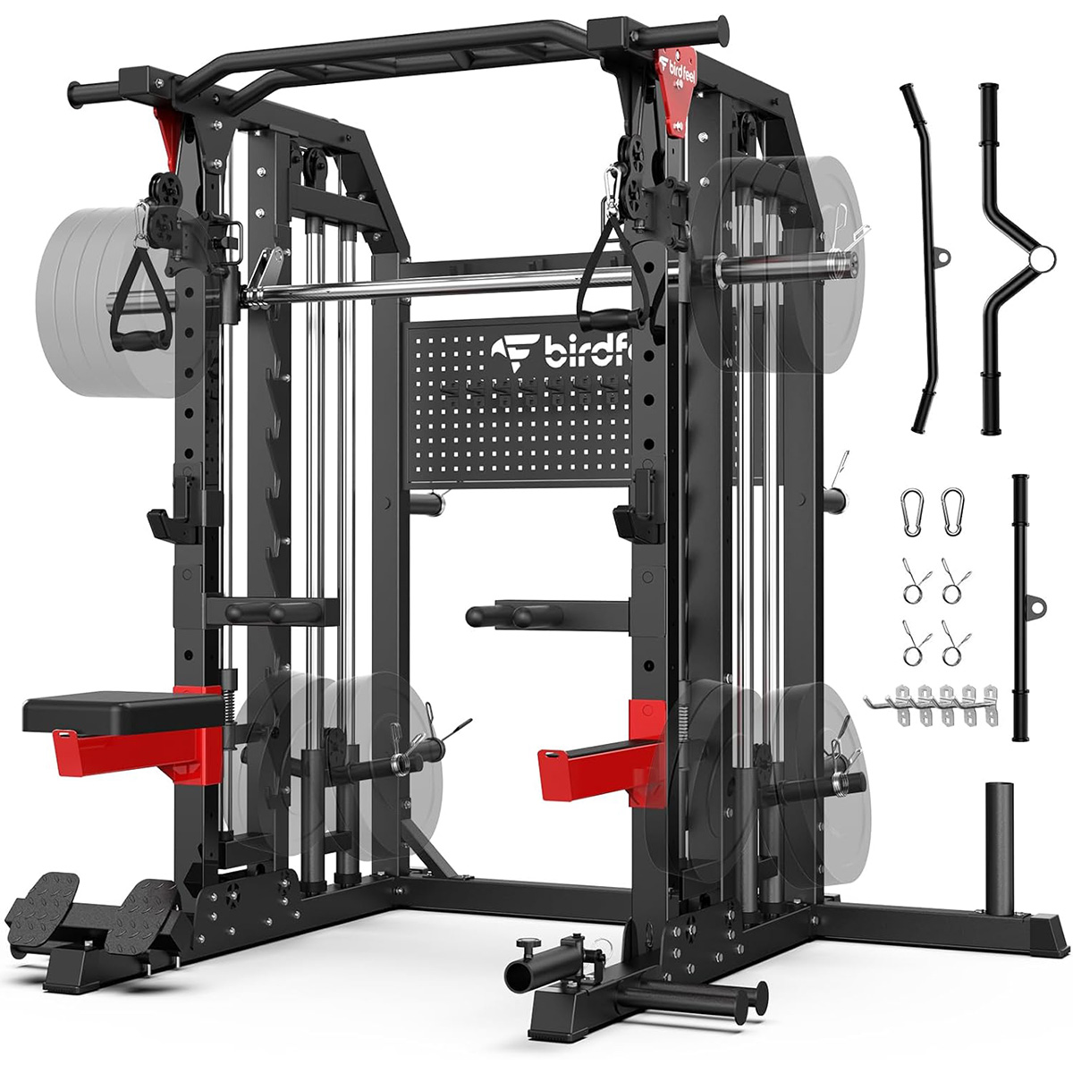 Home Gym Rack With Cables - Pooboo Power Cage Multifunción 2000LB con