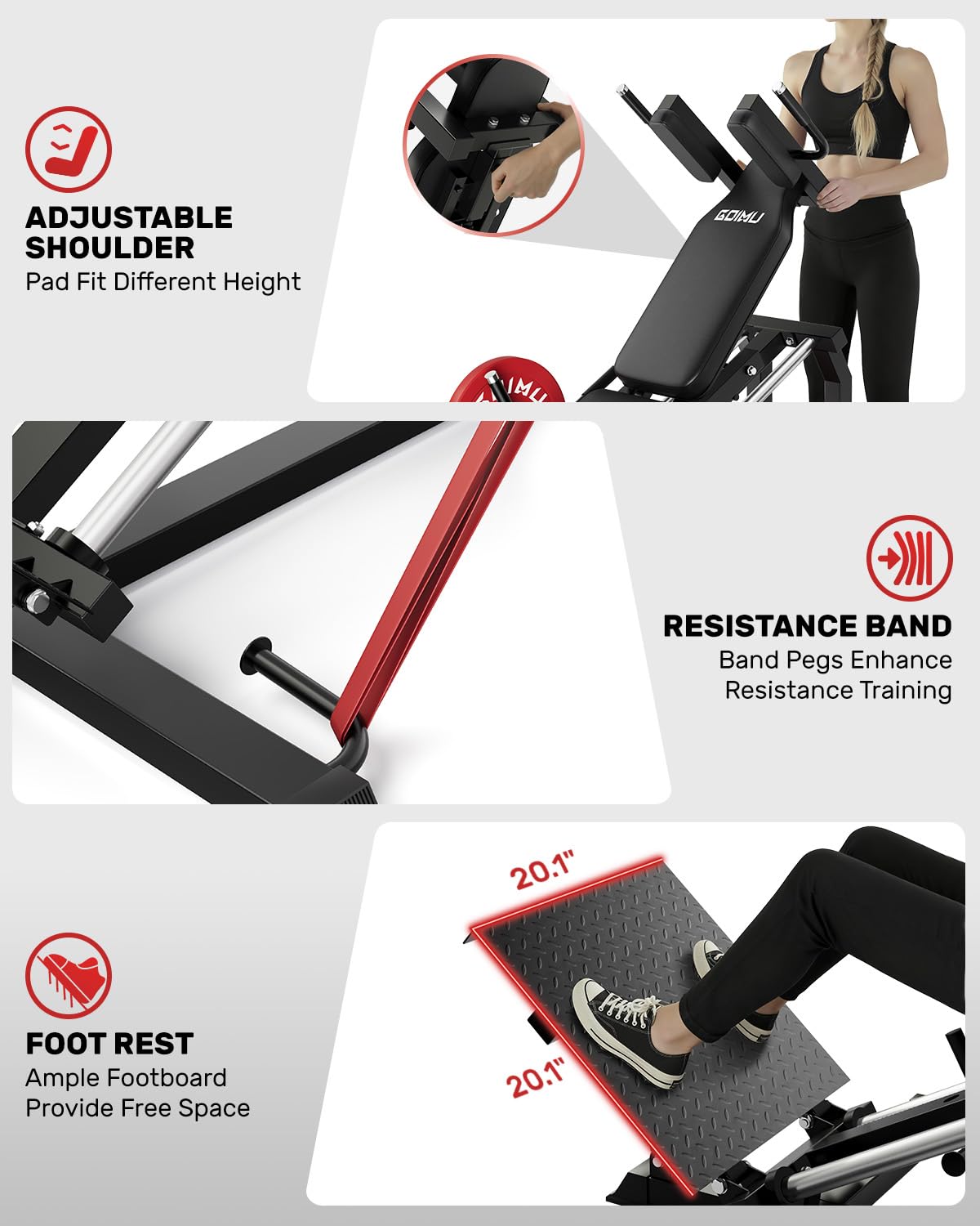 Máquina de prensa de piernas y - Home Gym Custom reseña y precio