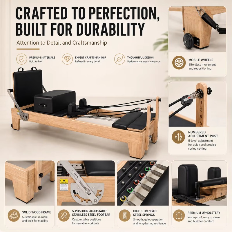Máquina de Pilates Reformer de - Home Gym No Equipment reseña y precio