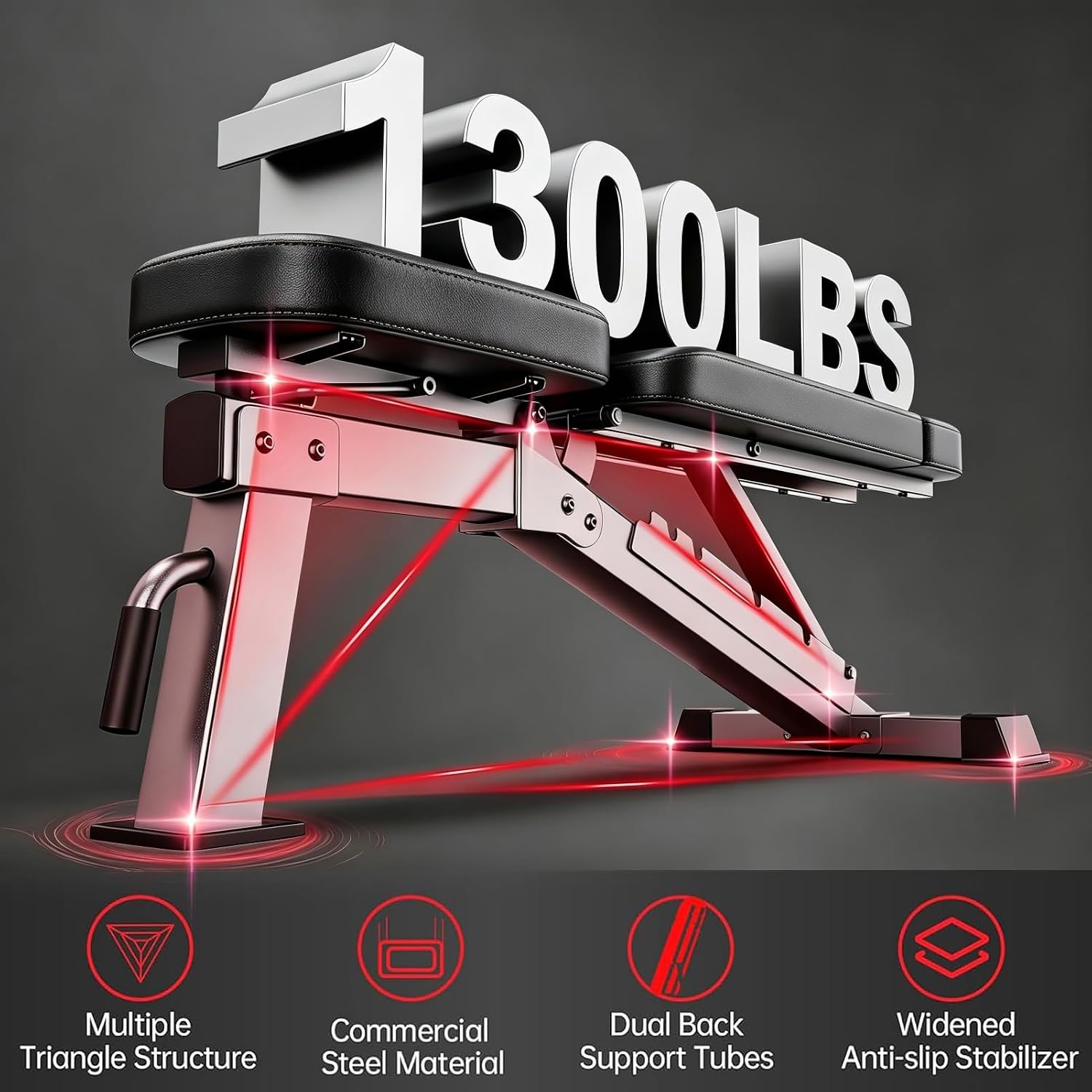 Banco de Pesas Ajustable con C - Adjustable Weight Bench reseña y precio