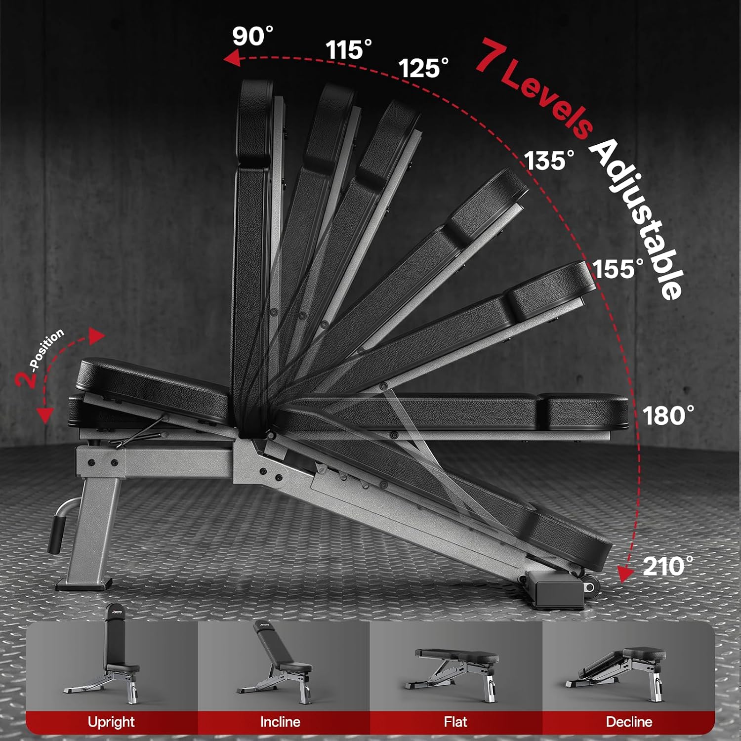 Banco de Pesas Ajustable con C - Adjustable Weight Bench reseña y precio