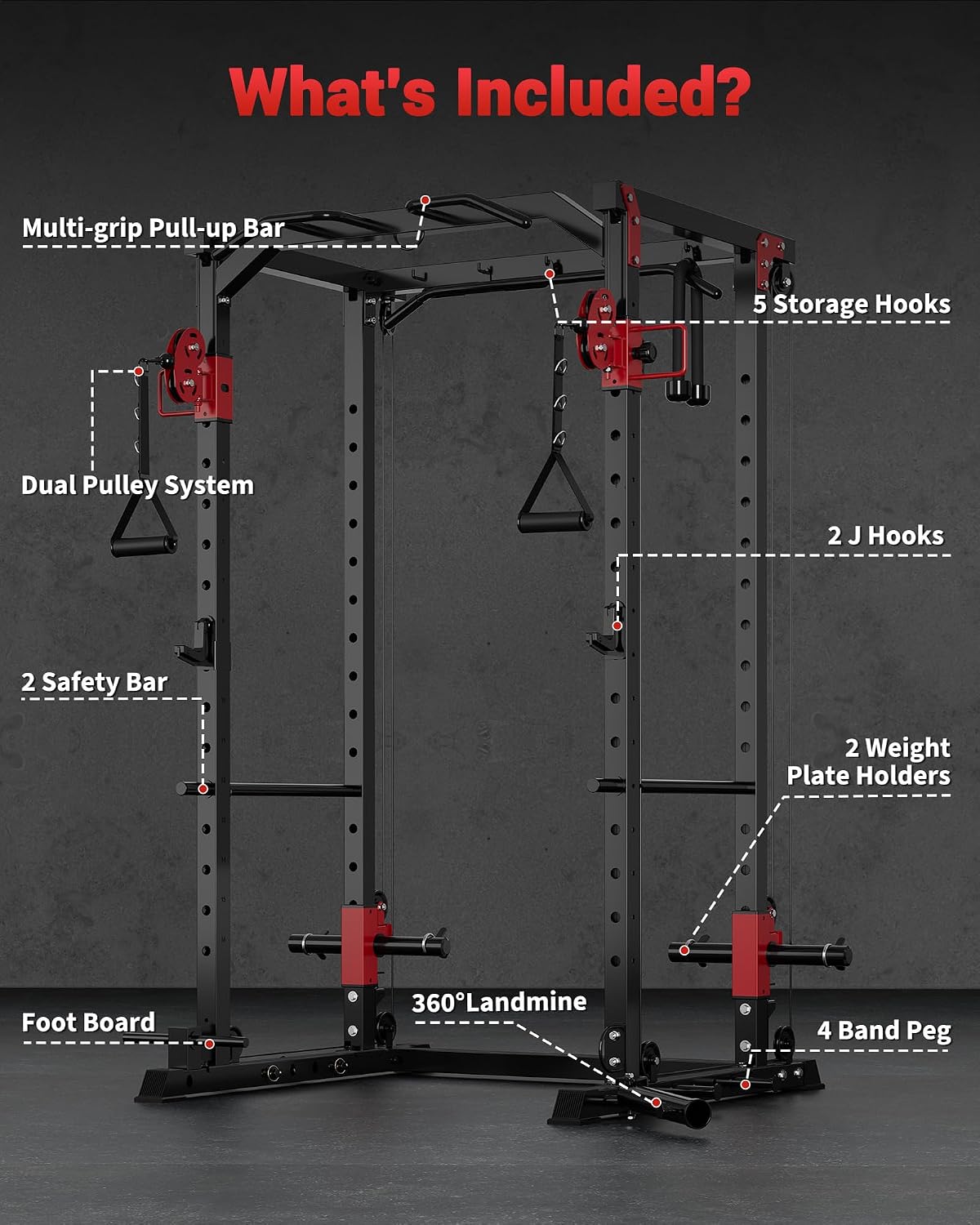 Rack de fuerza multifuncional  - Home Gym Rack With Cables reseña y precio
