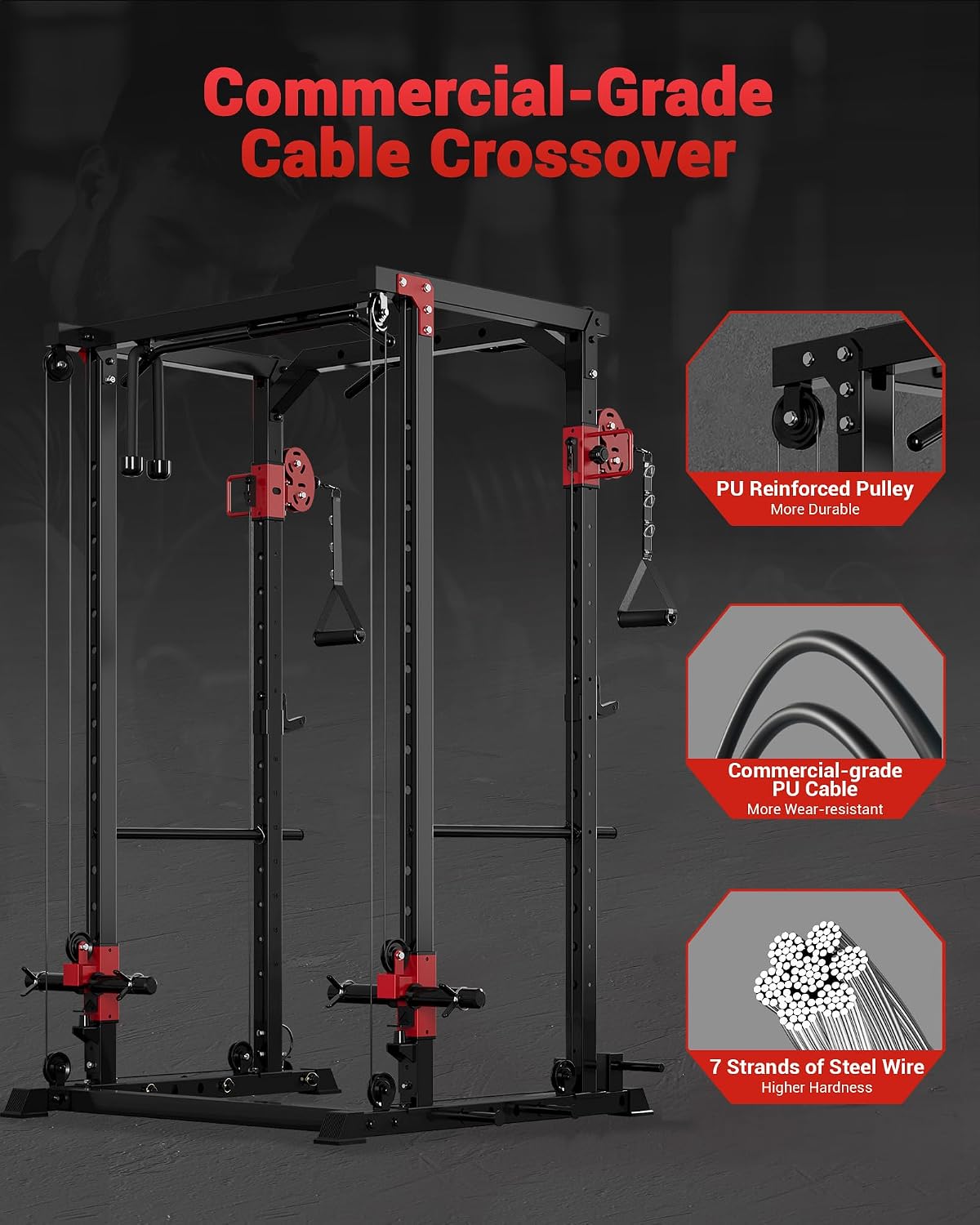 Rack de fuerza multifuncional  - Home Gym Rack With Cables reseña y precio
