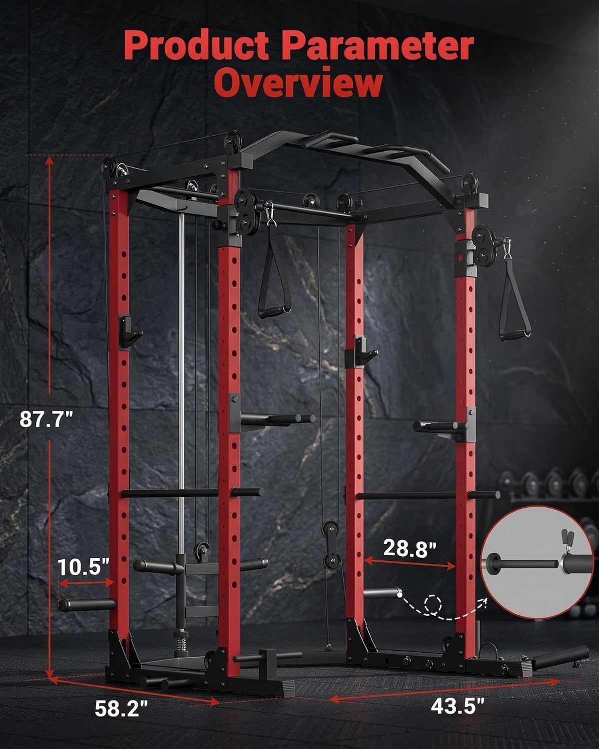 Jaula de potencia multifuncion - Home Gym Rack With Cables reseña y precio