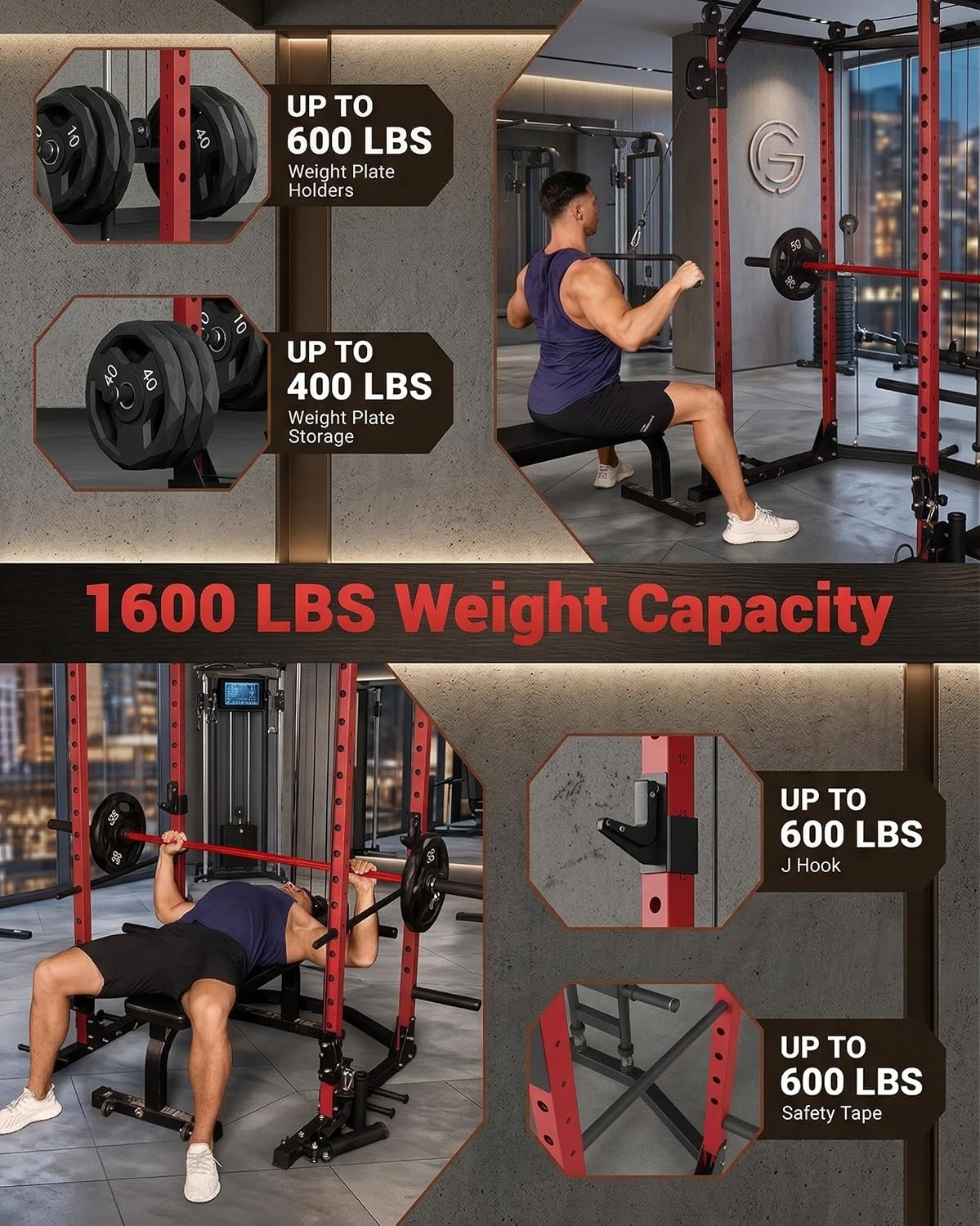 Jaula de potencia multifuncion - Home Gym Rack With Cables reseña y precio